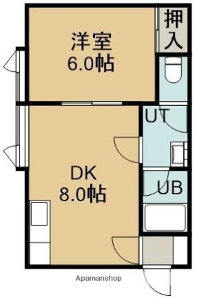 グランベリー富岡 201｜北海道函館市富岡町２丁目(賃貸アパート1DK・3階・31.10㎡)の写真 その2