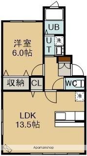 Ｌｅ・Ｃｉｅｌｌ山の手（ルシエールヤマノテ） 202｜北海道函館市山の手２丁目(賃貸アパート1LDK・2階・44.18㎡)の写真 その2