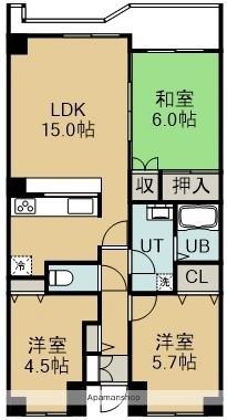 マンションリヴァージュ 208｜北海道函館市田家町(賃貸マンション3LDK・2階・70.12㎡)の写真 その2