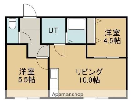 千歳町10番1棟2戸 301｜北海道函館市千歳町(賃貸アパート2LDK・3階・47.20㎡)の写真 その2