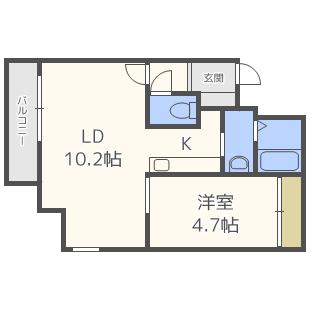 パルティーレ平岸 803｜北海道札幌市豊平区平岸五条７丁目(賃貸マンション1LDK・8階・36.18㎡)の写真 その2