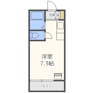 トーシンコーポ旭町 202｜北海道札幌市豊平区旭町３丁目(賃貸マンション1R・2階・20.33㎡)の写真 その2