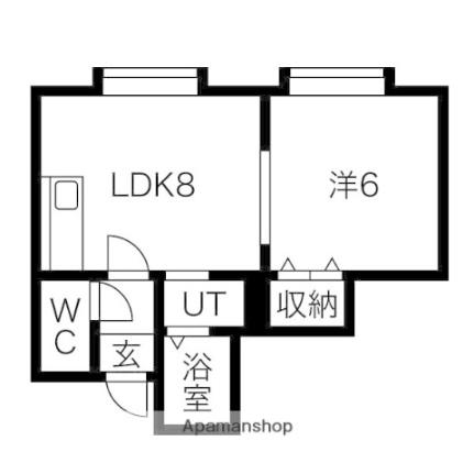 北海道札幌市豊平区福住一条７丁目(賃貸アパート1LDK・2階・31.00㎡)の写真 その2