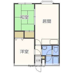 広和ハイツ？8 ｜北海道札幌市豊平区美園五条２丁目(賃貸マンション2LDK・4階・40.00㎡)の写真 その2