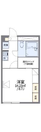 レオパレスＲＯＵＴＥ36　I 204｜北海道札幌市豊平区豊平四条９丁目(賃貸アパート1K・2階・23.18㎡)の写真 その2