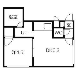 ビブレ菊水 201｜北海道札幌市白石区菊水二条１丁目(賃貸マンション1DK・2階・28.00㎡)の写真 その2