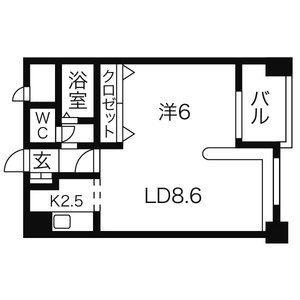 ハウスオブリザ中の島　Ｉ 320｜北海道札幌市豊平区中の島二条１丁目(賃貸マンション1LDK・3階・36.41㎡)の写真 その2