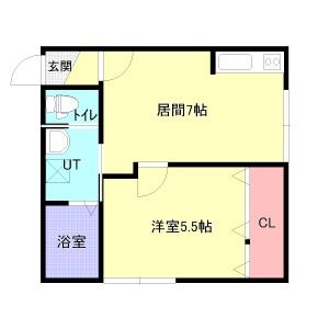 モン・リジェール 106｜北海道札幌市豊平区福住二条４丁目(賃貸アパート1DK・2階・30.52㎡)の写真 その2