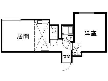 コスモハイツ 105｜北海道札幌市豊平区平岸六条１２丁目(賃貸アパート1DK・1階・18.15㎡)の写真 その2