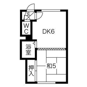 シンフォニックガーデン東札幌ＩＩ 13｜北海道札幌市白石区東札幌二条１丁目(賃貸アパート1DK・2階・25.78㎡)の写真 その2