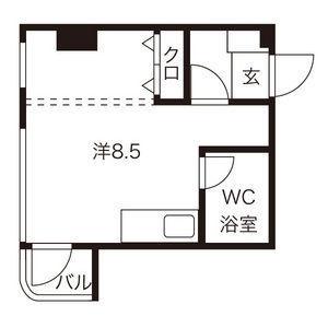 中島公園マンション 402｜北海道札幌市中央区南十一条西１丁目(賃貸マンション1R・4階・20.62㎡)の写真 その2