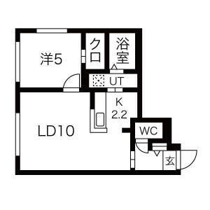 コローレ月寒東 201｜北海道札幌市豊平区月寒東一条５丁目(賃貸マンション1LDK・2階・38.85㎡)の写真 その2