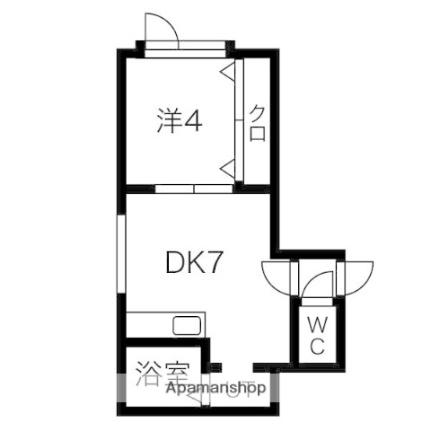 北海道札幌市豊平区月寒東二条６丁目(賃貸アパート1DK・2階・25.71㎡)の写真 その2