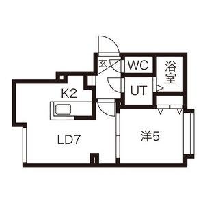 ロイヤルハイアット平岸 201｜北海道札幌市豊平区平岸四条７丁目(賃貸マンション1DK・2階・35.00㎡)の写真 その2