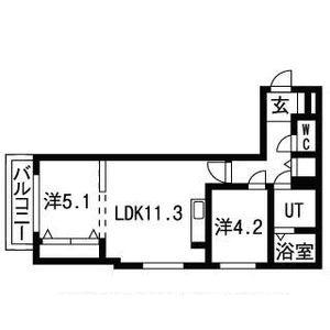 アルファコート平岸2条 301｜北海道札幌市豊平区平岸二条１０丁目(賃貸マンション2LDK・3階・48.43㎡)の写真 その2