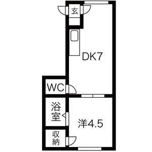中神マンション 3-C｜北海道札幌市中央区南二十条西５丁目(賃貸マンション1DK・3階・24.00㎡)の写真 その2