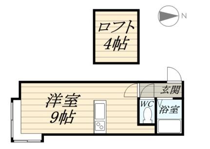 来夢ハイツ 203｜北海道札幌市白石区栄通２１丁目(賃貸アパート1R・2階・26.40㎡)の写真 その2