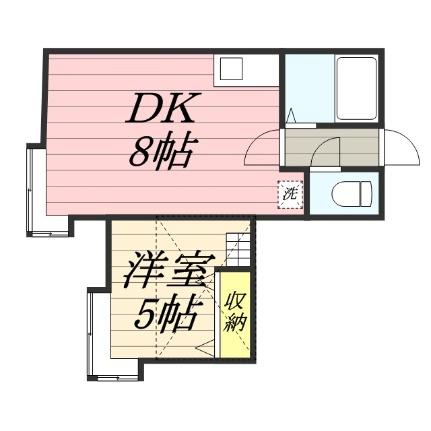 コスモハイツ 201｜北海道札幌市豊平区平岸六条１２丁目(賃貸アパート1DK・2階・33.00㎡)の写真 その2