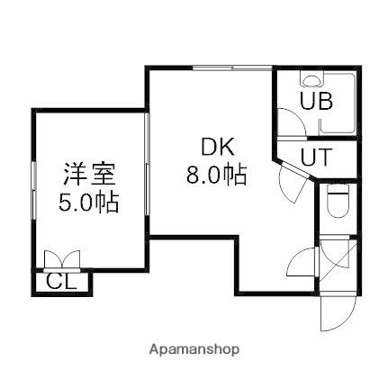 北海道札幌市豊平区中の島一条８丁目(賃貸アパート1DK・1階・25.63㎡)の写真 その2