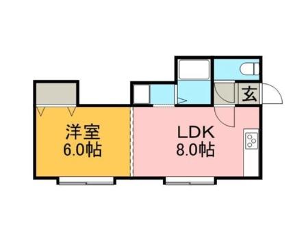 シャローム中の島 104｜北海道札幌市豊平区中の島一条１１丁目(賃貸アパート1DK・1階・35.00㎡)の写真 その2