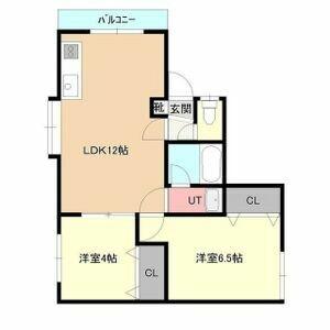 月寒ハイツ 101｜北海道札幌市豊平区月寒東二条２丁目(賃貸アパート2LDK・2階・45.54㎡)の写真 その2