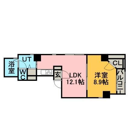 北海道札幌市厚別区厚別中央三条３丁目(賃貸マンション1LDK・9階・46.46㎡)の写真 その2