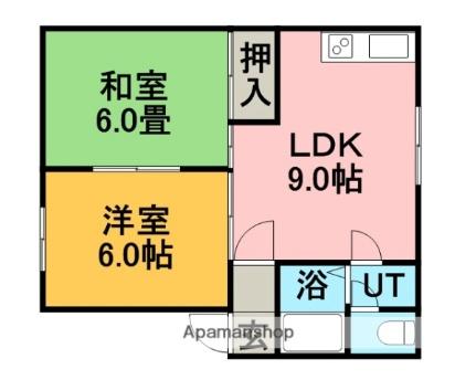 北海道札幌市厚別区厚別中央三条３丁目(賃貸アパート2LDK・2階・46.98㎡)の写真 その2