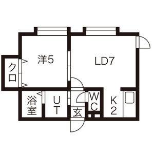 メゾンエスポワール 207｜北海道札幌市厚別区厚別中央五条４丁目(賃貸アパート1LDK・3階・33.30㎡)の写真 その2