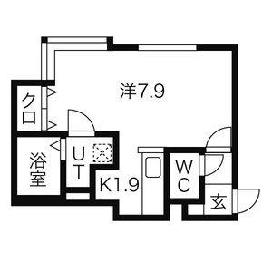 ウィンベル福住 305｜北海道札幌市豊平区月寒東一条１１丁目(賃貸アパート1K・3階・24.10㎡)の写真 その2