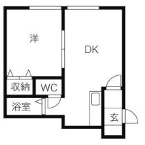 プラザイン美園Ｂ 205 ｜ 北海道札幌市豊平区美園五条５丁目（賃貸アパート1LDK・3階・28.00㎡） その2