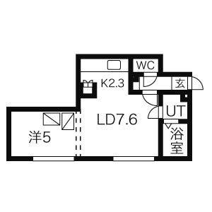 リベルタ福住 301｜北海道札幌市豊平区福住一条３丁目(賃貸マンション1LDK・3階・33.01㎡)の写真 その2