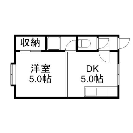 ハイムさわだ東札幌 307｜北海道札幌市白石区東札幌五条５丁目(賃貸アパート1DK・3階・21.88㎡)の写真 その2