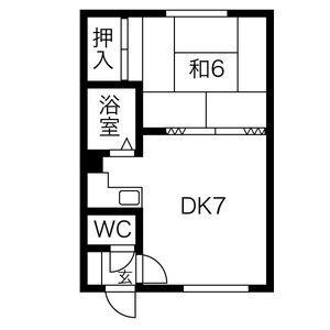 栄マンション 8｜北海道札幌市豊平区中の島二条５丁目(賃貸アパート1DK・2階・28.76㎡)の写真 その2