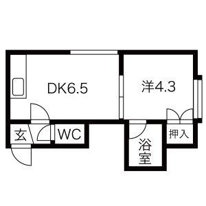 マスターズ18 102｜北海道札幌市白石区栄通１８丁目(賃貸アパート1DK・2階・23.96㎡)の写真 その2