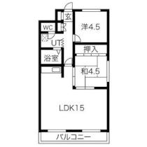 文京台グレースハイツ 402 ｜ 北海道江別市文京台東町（賃貸マンション2LDK・4階・55.72㎡） その2