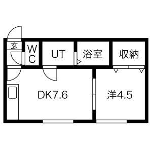 メゾン・ド・クレッシェンド 303｜北海道札幌市白石区本通１６丁目北(賃貸アパート1DK・3階・30.20㎡)の写真 その2