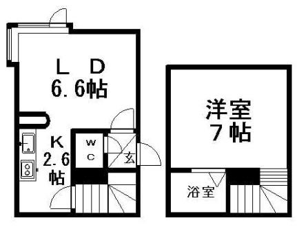 エスコート美園中央 105｜北海道札幌市豊平区美園五条５丁目(賃貸アパート1DK・1階・35.64㎡)の写真 その2