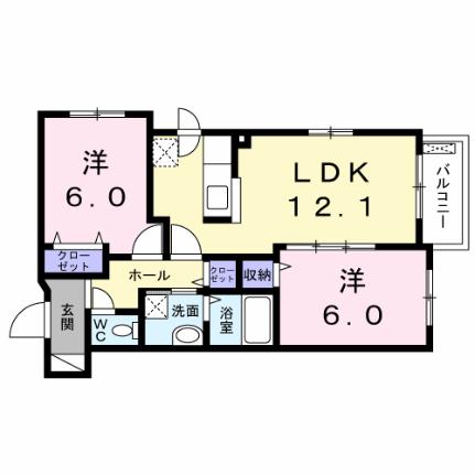 リアライズII 101｜北海道札幌市東区北十七条東１３丁目(賃貸マンション2LDK・1階・55.01㎡)の写真 その2