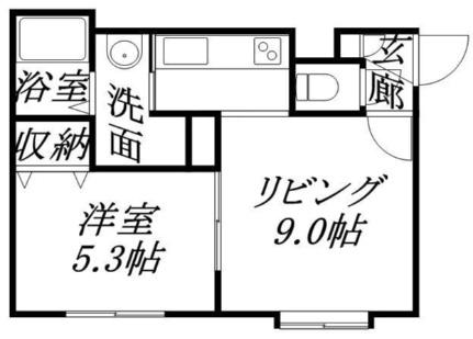 リバーヴィレッジ平岸 101｜北海道札幌市豊平区平岸六条１４丁目(賃貸アパート1LDK・2階・32.75㎡)の写真 その2