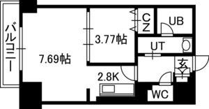 ＰＲＩＭＥ　ＵＲＢＡＮ大通東 00702｜北海道札幌市中央区大通東７丁目(賃貸マンション1LDK・7階・34.20㎡)の写真 その2