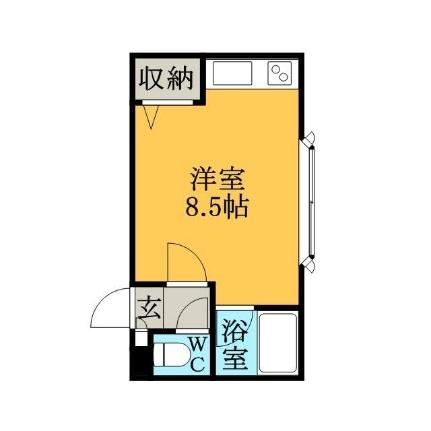 パルコート菊水42 401｜北海道札幌市白石区菊水四条２丁目(賃貸マンション1R・4階・18.20㎡)の写真 その2