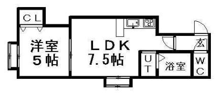 フラットＴ菊水 203｜北海道札幌市白石区菊水二条２丁目(賃貸アパート1LDK・3階・26.40㎡)の写真 その2