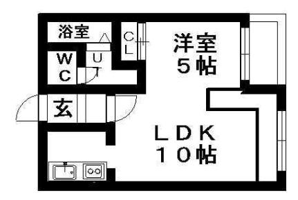 ダイアナ白石ヒルズ　ＩＩＩ 306｜北海道札幌市白石区平和通２丁目北(賃貸マンション1DK・3階・29.20㎡)の写真 その2