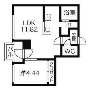 カサヴェルデ平岸 408｜北海道札幌市豊平区平岸四条１１丁目(賃貸マンション1LDK・4階・35.76㎡)の写真 その2