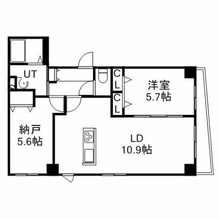 Ｈｉｌｌｓ　Ｇａｒｄｅｎ　東札幌 801｜北海道札幌市白石区菊水九条４丁目(賃貸マンション2LDK・8階・56.70㎡)の写真 その2