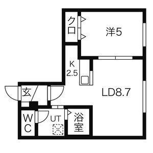 リージェントＳ札幌 301｜北海道札幌市東区北八条東１丁目(賃貸マンション1LDK・3階・33.90㎡)の写真 その2