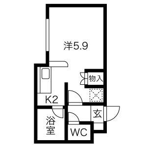 プラスパークＮ11 402 ｜ 北海道札幌市東区北十一条東１丁目（賃貸マンション1K・4階・22.58㎡） その2