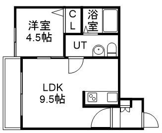 コンパネロ 405｜北海道札幌市白石区本通３丁目北(賃貸マンション1LDK・4階・32.00㎡)の写真 その2