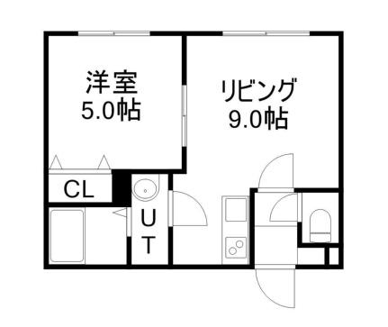 プルメリア栄通 102｜北海道札幌市白石区栄通１５丁目(賃貸マンション1LDK・1階・31.82㎡)の写真 その2