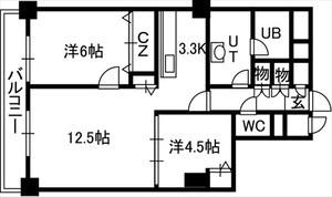 ＰＲＩＭＥ　ＵＲＢＡＮ札幌　ＲＩＶＥＲ　ＦＲＯＮＴ 02104｜北海道札幌市中央区南九条西１丁目(賃貸マンション2LDK・21階・58.54㎡)の写真 その2